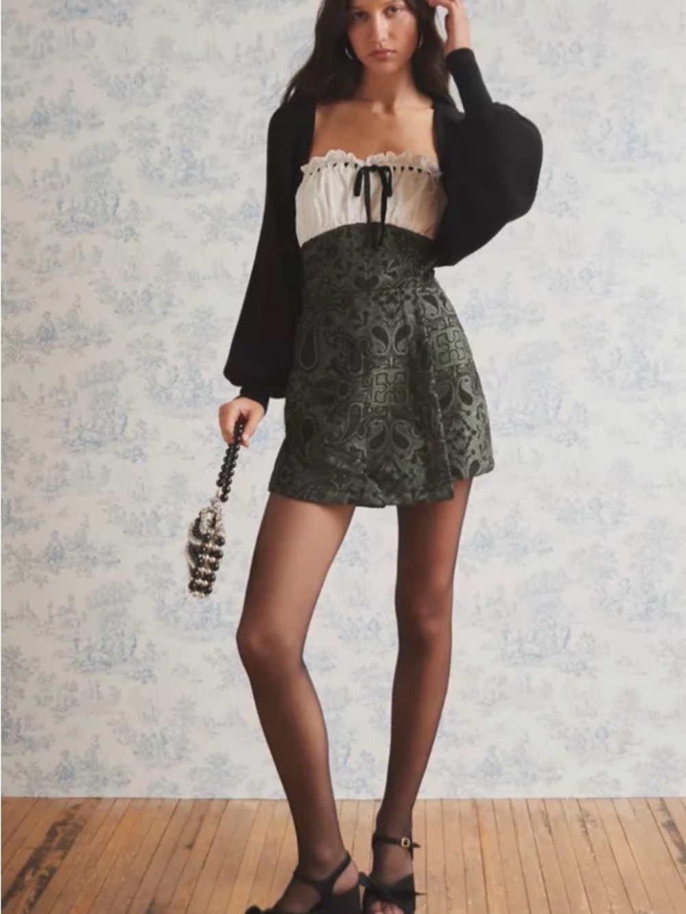 Urban Outfitters Kimchi Blue paisley Strapless Romper